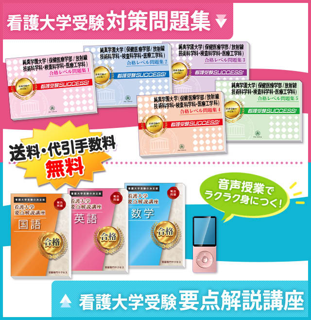 純真学園大学(保健医療学部/放射線技術科学科・検査科学科・医療工学科)受験合格セット